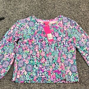 Lilly Pulitzer Kids Floral Sweatshirt - Pink and Blue